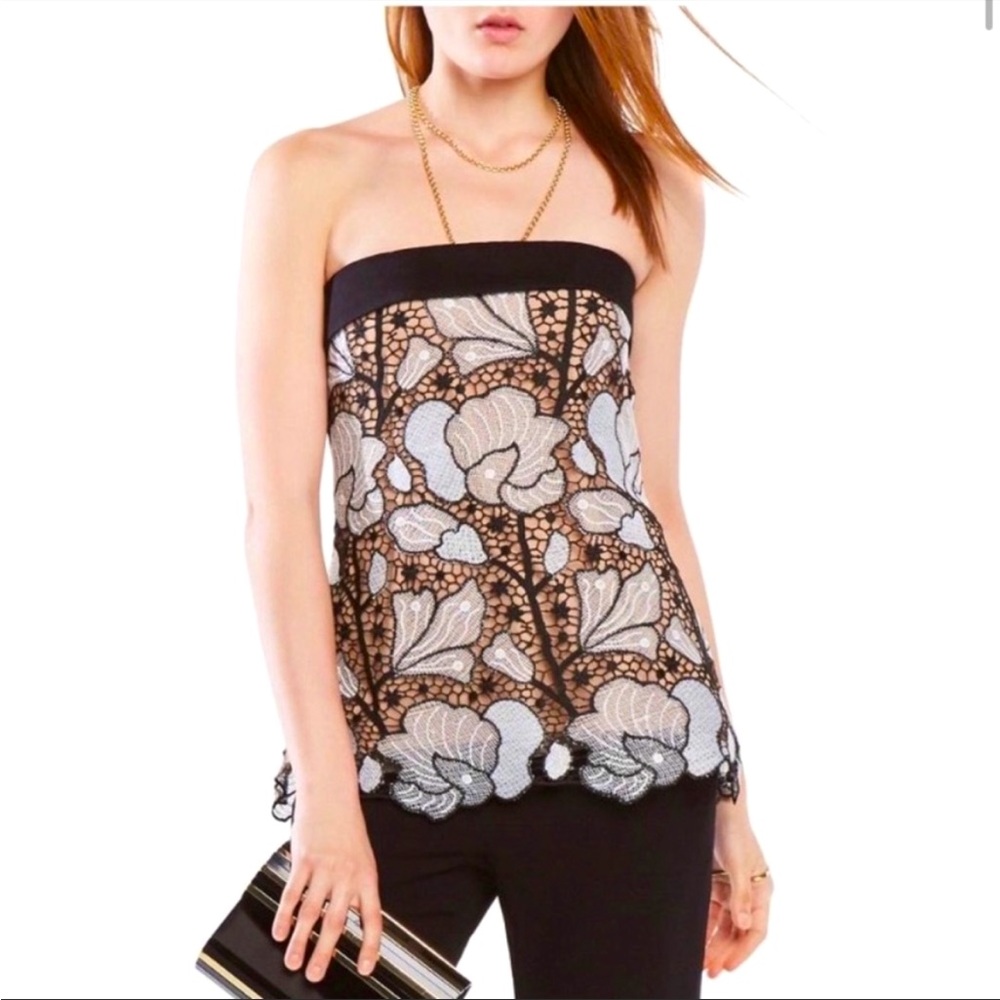 BCBGMAXAZRIA Lea Knit Tube Corset Tank